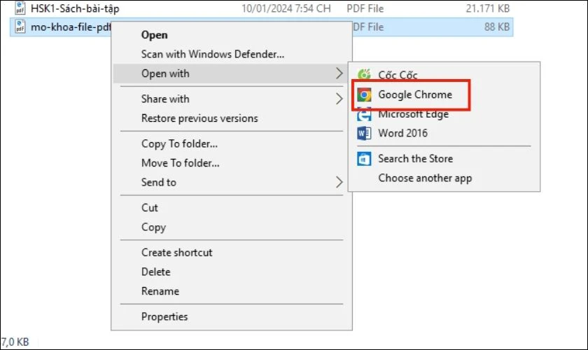Cách mở khóa file PDF bằng Print file PDF trên trình duyệt