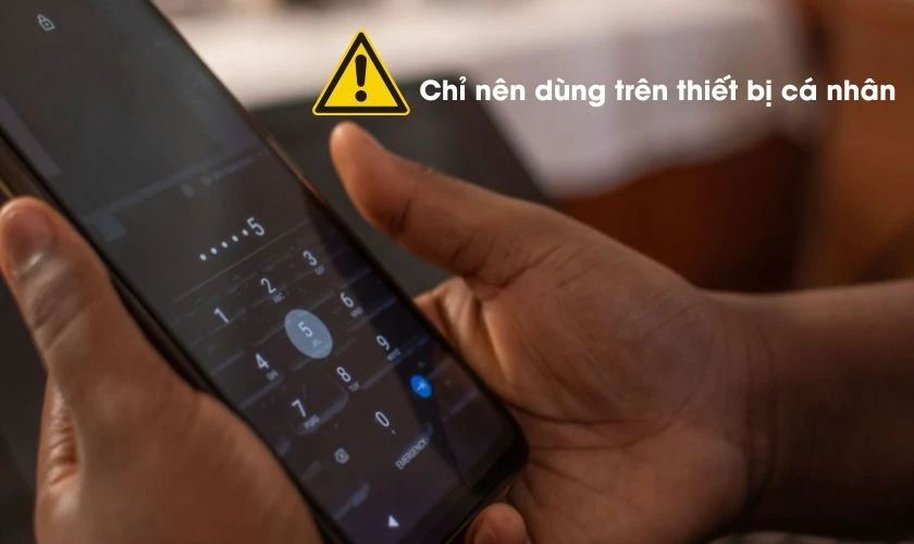 Lưu &yacute; khi mở kh&oacute;a PIN kh&ocirc;ng cần nhấn OK Samsung