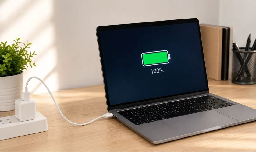 Mới thay pin laptop thì sạc như thế nào?