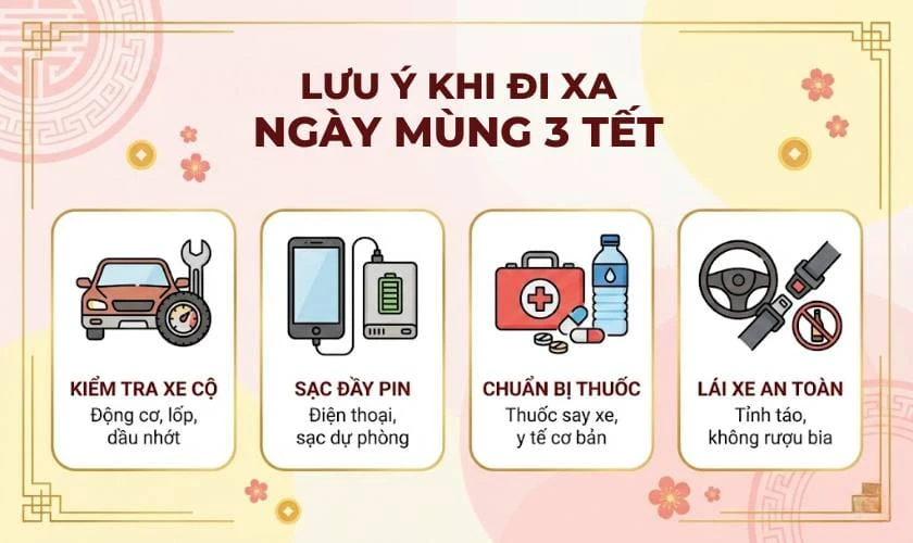 Lưu ý khi đi xa mùa Tết