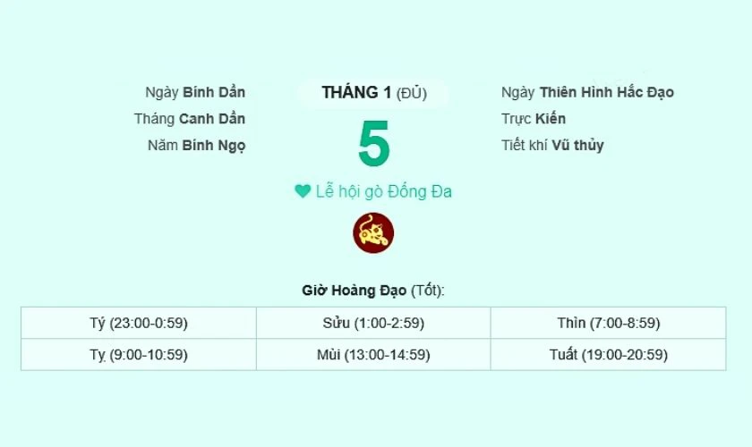 Mùng 5 Tết 2026 tốt hay xấu?