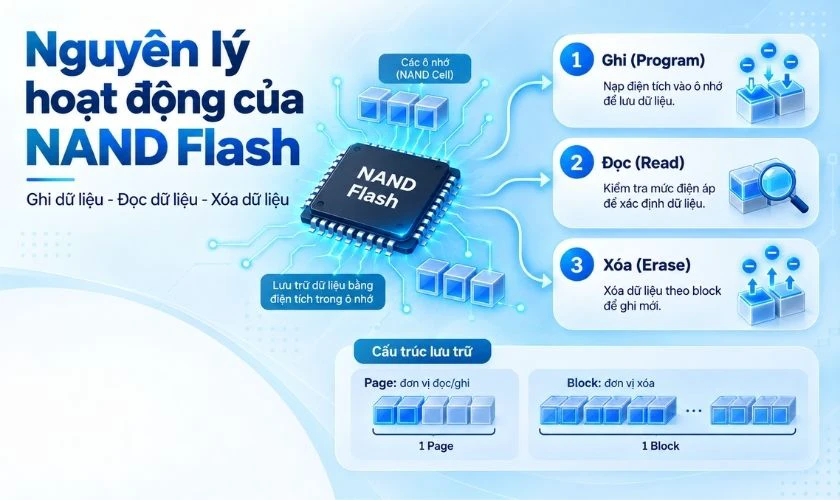 Nguyên lý hoạt động của NAND Flash