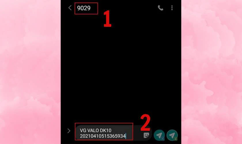 C&uacute; ph&aacute;p tin nhắn SMS đến tổng đ&agrave;i 9029 của Mobifone