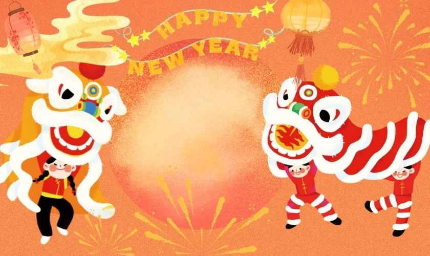 Ảnh múa lân hoạt hình