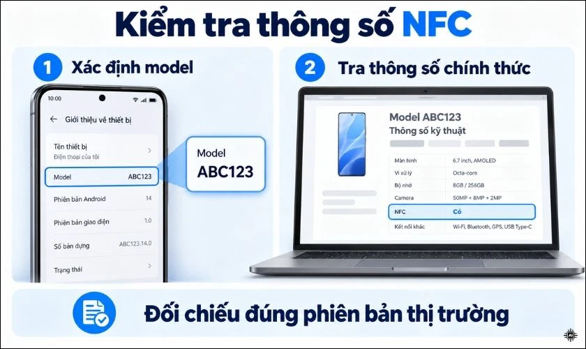Cách kiểm tra điện thoại có hỗ trợ NFC