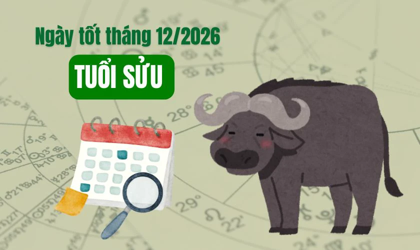 Xem ngày tốt tháng 12/2026 tuổi Sửu