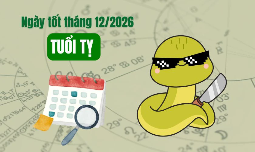 Xem ngày tốt tháng 12 năm 2026 tuổi Tỵ