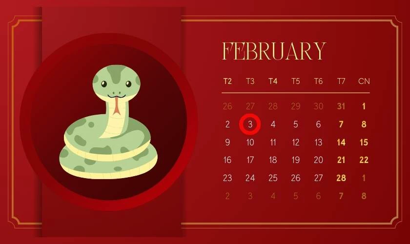 Xem ngày tốt tháng 2 năm 2026 tuổi Tỵ
