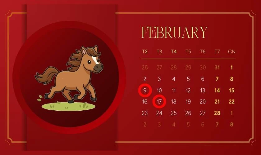 Xem ngày tốt tháng 2 năm 2026 tuổi Ngọ
