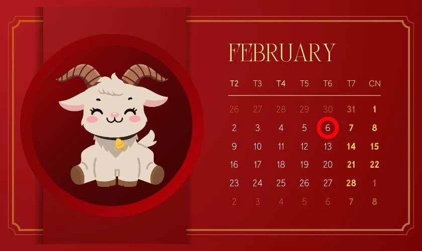 Xem ngày tốt tháng 2 năm 2026 tuổi Mùi