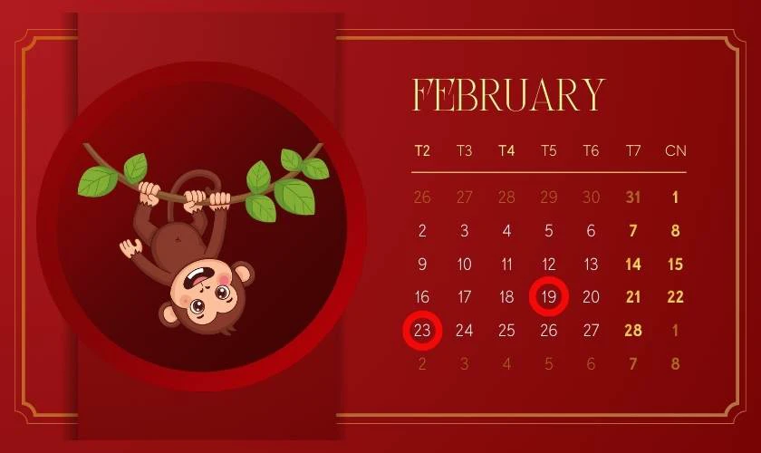 Xem ngày tốt tháng 2 năm 2026 tuổi Thân