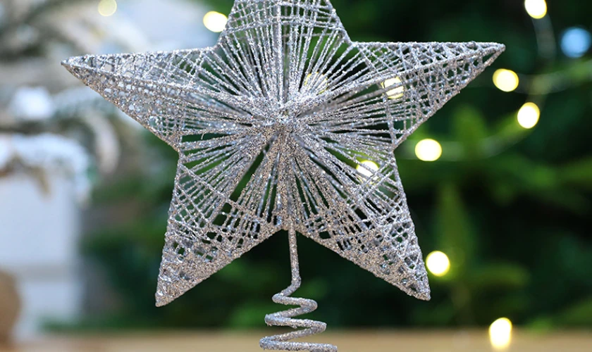 Hình ảnh ngôi sao Noel ngoài đời lấp lánh