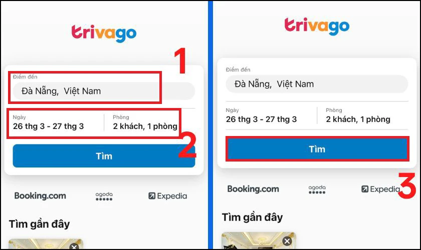 T&igrave;m nh&agrave; nghỉ gần đ&acirc;y 24/24 bằng Trivago
