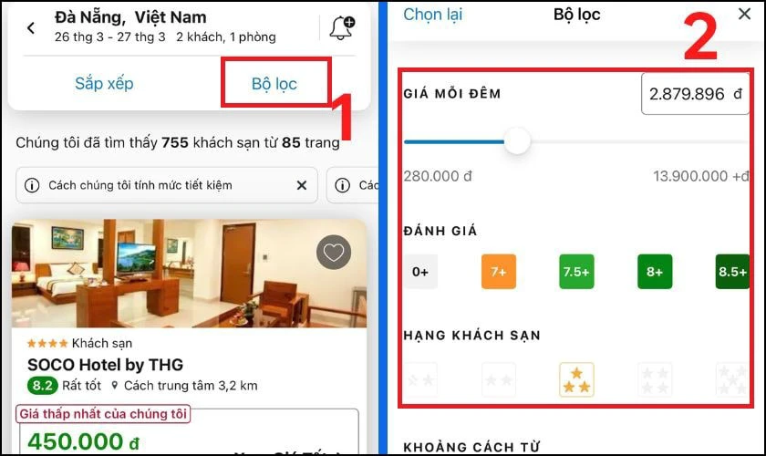 T&igrave;m nh&agrave; nghỉ gần đ&acirc;y 24/24 bằng Trivago nhanh