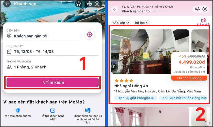 Bạn nhấn v&agrave;o T&igrave;m kiếm