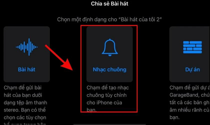 Bấm chọn v&agrave;o Nhạc chu&ocirc;ng để tạo nhạc chu&ocirc;ng cho iPhone 11