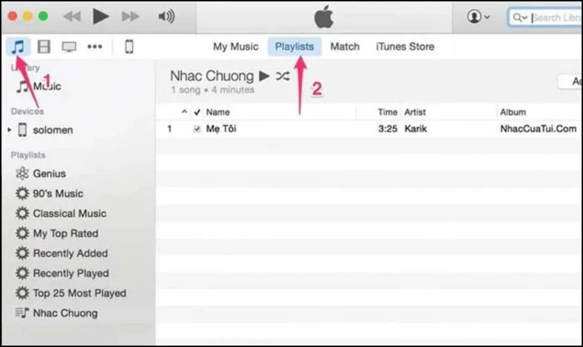C&aacute;ch c&agrave;i nhạc chu&ocirc;ng cho điện thoại iPhone 11 bằng iTunes