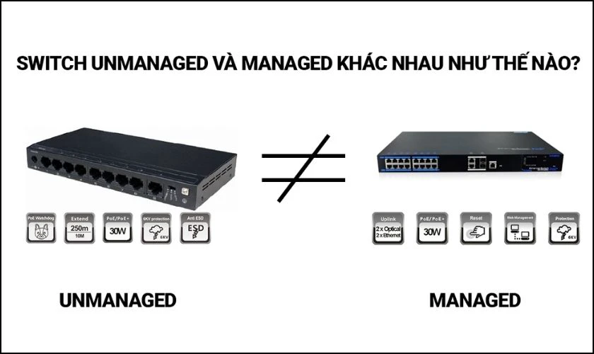 Chức năng của Switch cho ph&eacute;p người d&ugrave;ng thực hiện cấu h&igrave;nh v&agrave; quản l&yacute; thiết bị