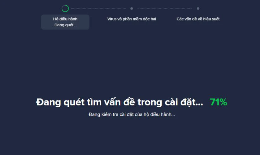 Quét virus để kết nối lại Wifi