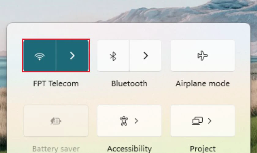 Kiểm tra xem đã bật WiFi chưa