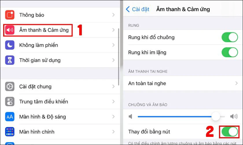 Kiểm tra v&agrave; đặt lại c&agrave;i đặt n&uacute;t &acirc;m lượng