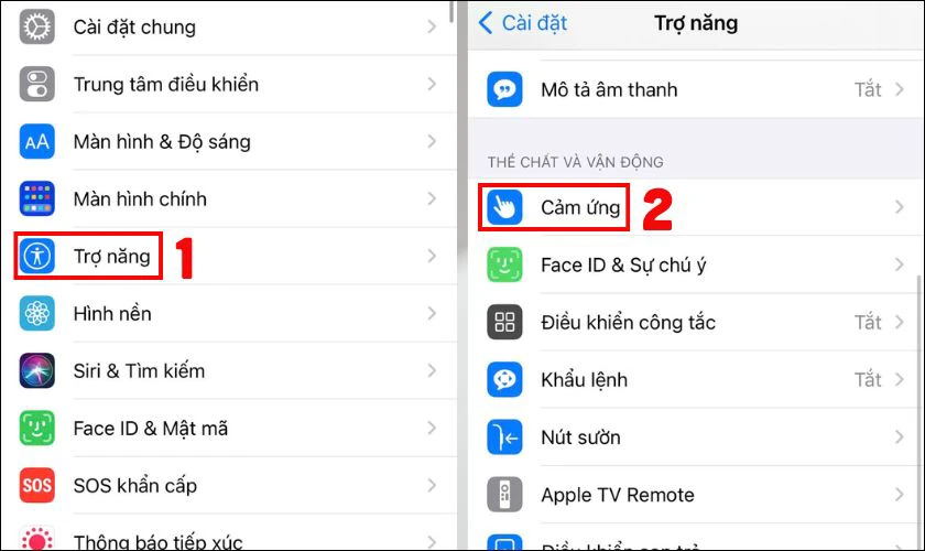 Sử dụng AssistiveTouch thay thế n&uacute;t &acirc;m lượng kh&ocirc;ng bấm được