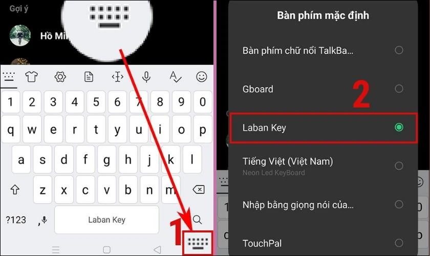 Chọn kiểu bàn phím phù hợp