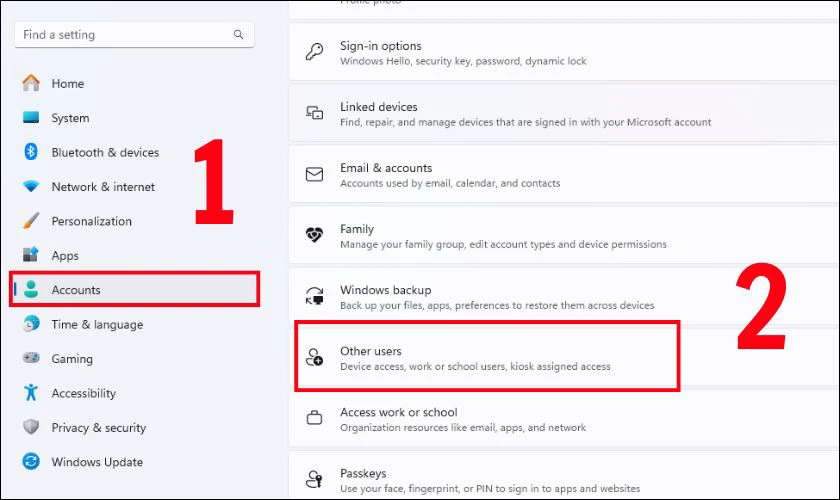 Xóa các tài khoản Windows không còn dùng đến