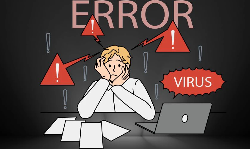 Máy tính bị nhiễm virus hoặc phần mềm độc hại