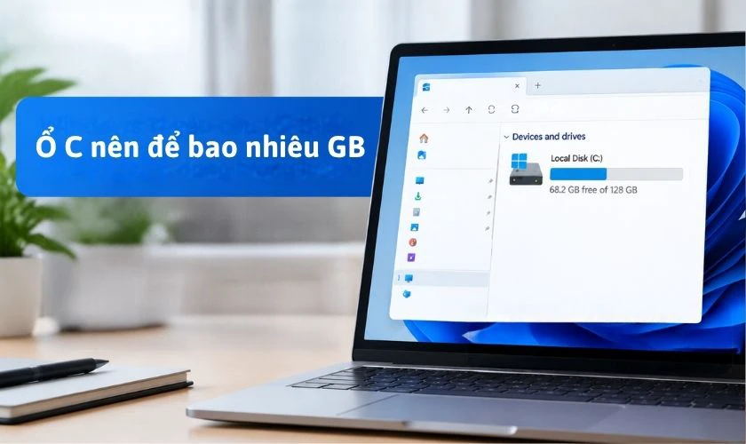 Ổ C nên để bao nhiêu GB là hợp lý?