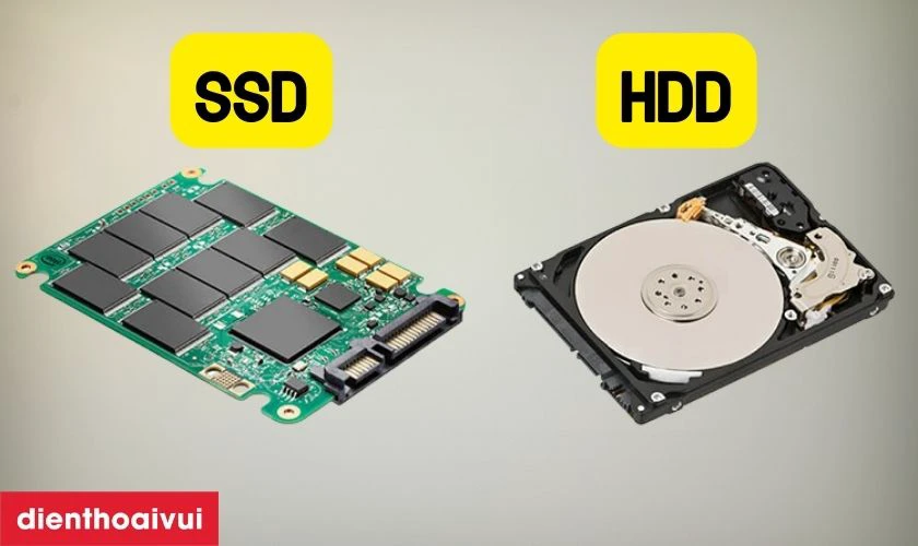Ổ cứng laptop SSD v&agrave; HDD kh&aacute;c nhau thế n&agrave;o?