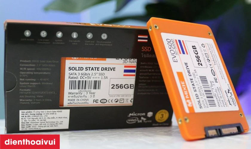 M&ocirc; tả sản phẩm ổ cứng SSD MIXIE EVO500 SATA3 256GB