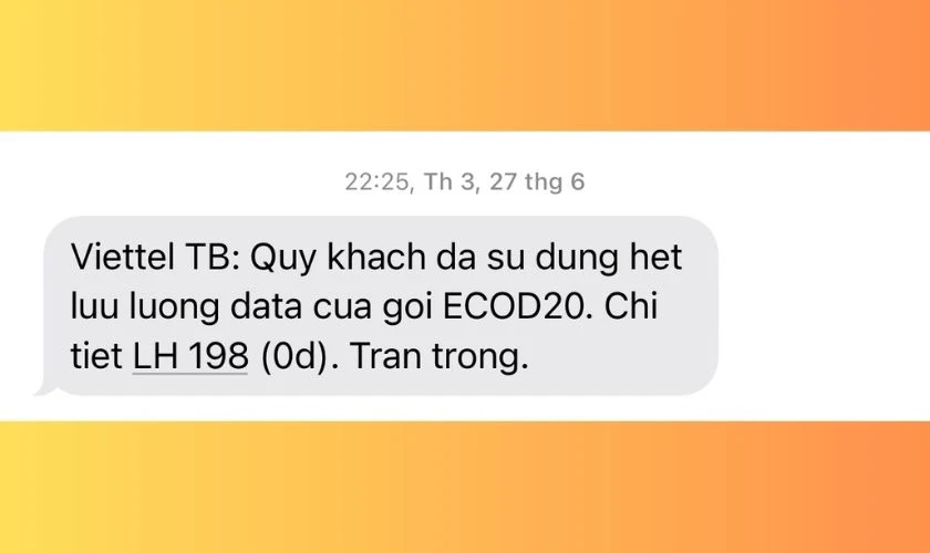 Kiểm tra g&oacute;i cước mạng bạn đang sử dụng
