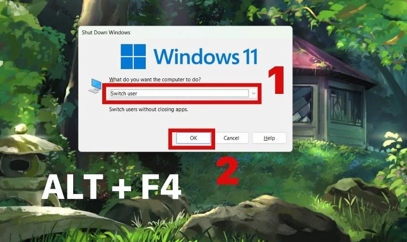 Thay đổi tài khoản Microsoft trên Windows 11 bằng tổ hợp phím