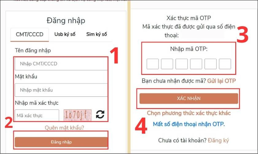 Nhập thông tin cá nhân đầy đủ