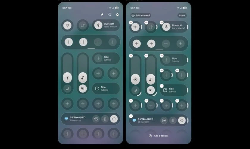 Tùy biến Quick Panel cá nhân hóa hoàn toàn