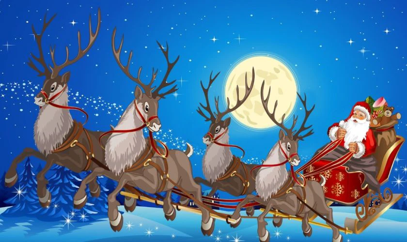 &Ocirc;ng gi&agrave; Noel v&agrave; những ch&uacute; tuần lộc