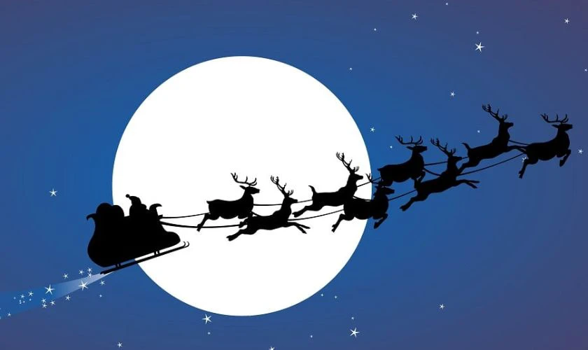 Ảnh &ocirc;ng gi&agrave; Noel v&agrave; tuần lộc đẹp