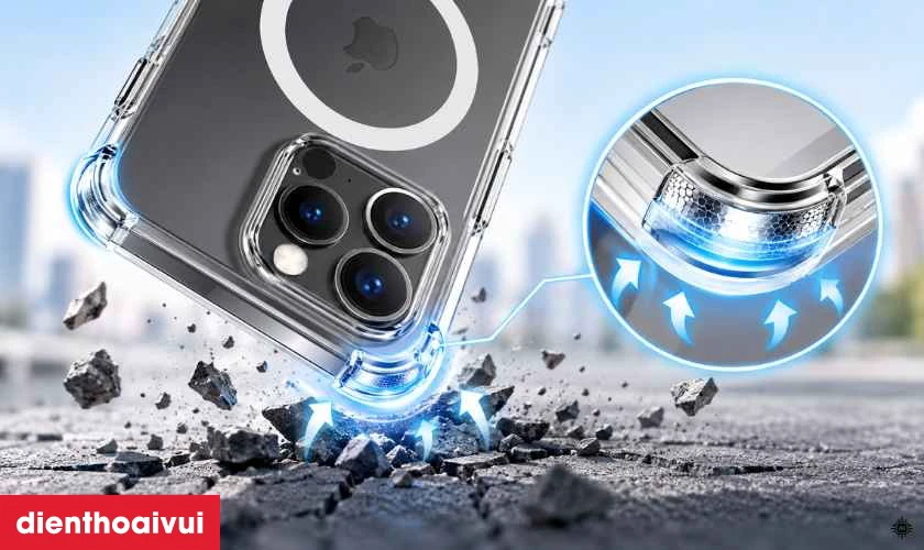 Tích hợp vòng nam châm tương thích MagSafe