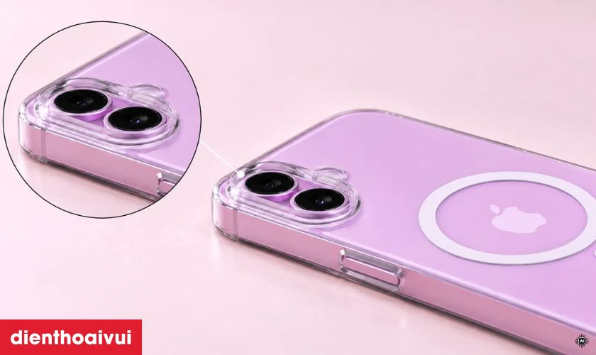 Viền camera nh&ocirc; cao hạn chế tiếp x&uacute;c trực tiếp với bề mặt