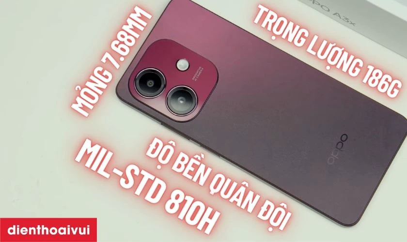 OPPO A3X 4GB 128GB - Cũ trầy xước thiết kế bền đạt chuẩn quân sự