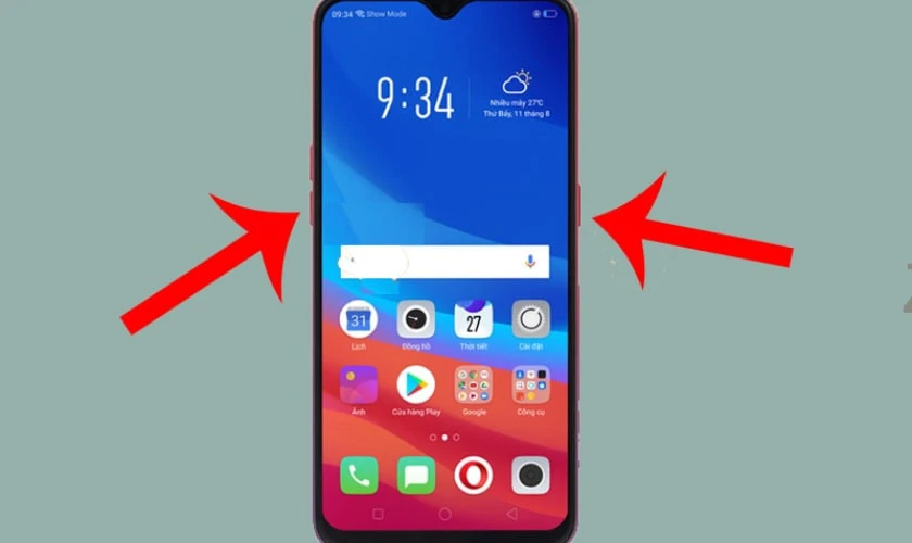 Khởi động lại điện thoại OPPO