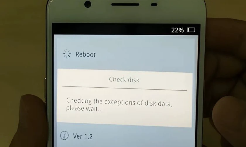 Nhấn OK để quay về màn hình ColorOs Recovery