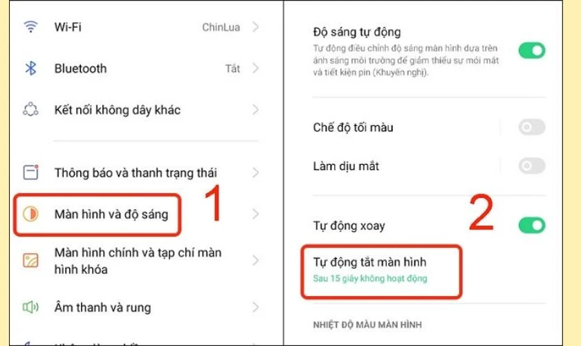 Giảm thời gian m&agrave;n h&igrave;nh chờ tr&ecirc;n OPPO F11