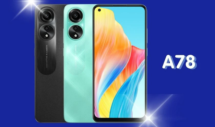 OPPO A78 c&oacute; thiết kế mặt lưng tựa như d&atilde;y kim cương