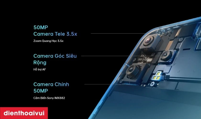 Camera 50MP, hỗ trợ quay video 4K, AI