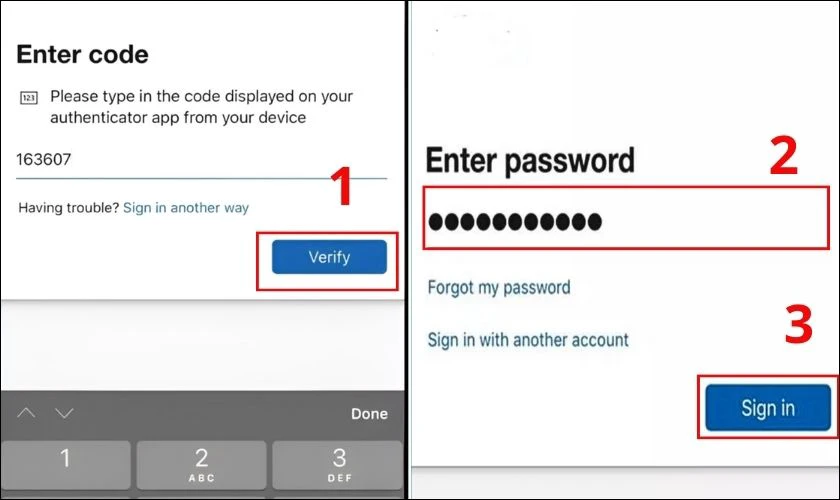 Sau khi nhập mã 2FA, bạn hãy nhấn Verify