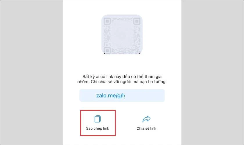 Nhấn v&agrave;o Sao ch&eacute;p link