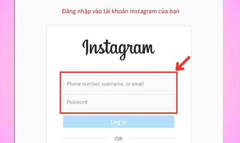  Điền t&ecirc;n v&agrave; mật khẩu của t&agrave;i khoản