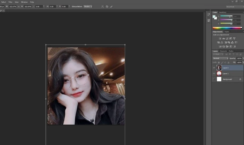 Đưa ảnh avatar của bản th&acirc;n v&agrave;o trước